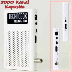 Technobox Mega Full HD OSD Rakam Göstergeli Mini Uydu Alıcısı 5000 Kanal Kapasiteli Wifi Bağlantılı