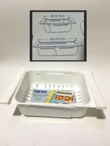 Genişleyip Daralabilen Buzdolabı Dolap Içi Düzenleyici Sepet Çekmeceye Asılabilir Raf Evye Süzgeci