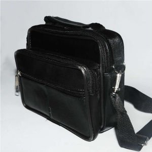 Gerçek Deri El Çantası - Askılı 4 Cepli Yatay Küçük Boy Hakiki Deri El Çantası 14x16cm