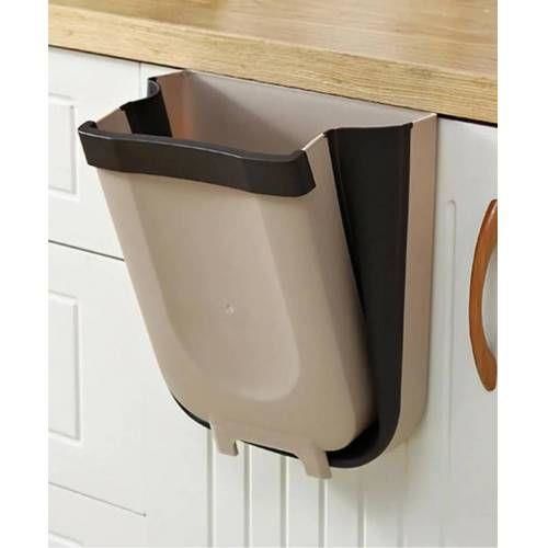 3 Farklı Renk Akordeon Model Dolap Kapağına Takılan Portatif Katlanabilir Askılı Sihirli Çöp Kutusu