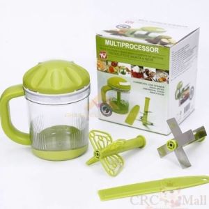 Multiprocessor İp Çekmeli El Rondosu 5 Bıçak Domates,Soğan Doğrayıcı Karıştırıcı Kabuk Soyucu Rondo