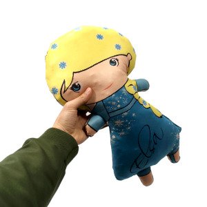 El sa Bez Bebek Yumuşak Dokulu Oyuncak El sa Bebek 42cm Kumaş Bebek