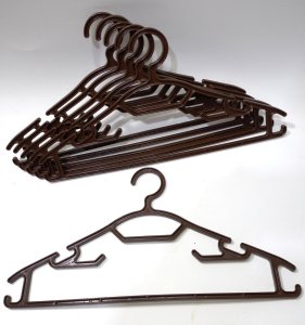 6 adet Takım Elbise Askısı 41cm Pantalon Etek Gömlek Bluz Ekonomik Askı Kenarları Kuvvetli Plastik Hanger Yetişkin ve Tüm Gençler için