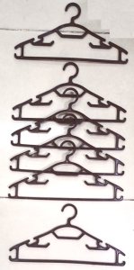 6 adet Takım Elbise Askısı 41cm Pantalon Etek Gömlek Bluz Ekonomik Askı Kenarları Kuvvetli Plastik Hanger Yetişkin ve Tüm Gençler için