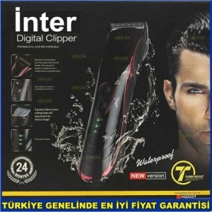İnter Turbo Saç Sakal Tıraş Makinesi,Profesyonel Şarjlı-Fişli