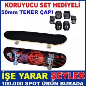 KURU KAFA DESENLİ SİLİKON TEKERLEKLİ KAYKAY KD