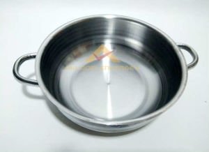 ÖZEL TABANLI CAM KAPAKLI ÇELİK TENCERE 28cm