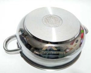 ÖZEL TABANLI CAM KAPAKLI ÇELİK TENCERE 28cm