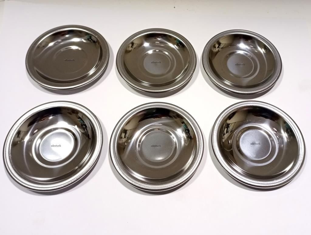 Paslanmaz İnce Çelik 24 Adet Çay Tabağı Günlük Kullanım için HarcıAlem PAZAR PİYASA MALI Lüx DEĞİL