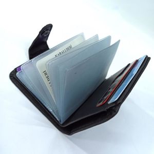 24 KARTLIK, HAKİKİ DERİ KALİTESİNDE 20 KARTLIK KREDİ KART CÜZDANI 10 CM X 8 CM