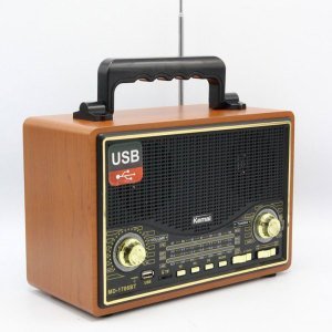 Kemai MD-1706BT Bluetooth Usb/Tf/Sd Fm Nostaljik Radyo Aux Girişli Kumandalı Portatif Müzik Çalar