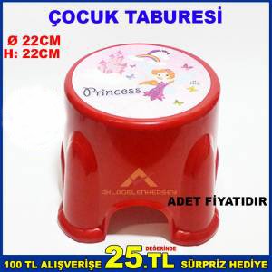 Çeşitli Renk Seçenekleri İle Rengarenk Çocuk Taburesi