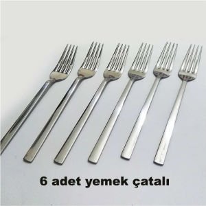 Lüks Çatal, Kaşık Takımı 36 Parça Düz Sade Paslanmaz Çelik Rostfrei Yemek Seti