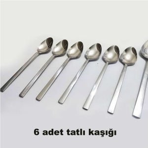 Lüks Çatal, Kaşık Takımı 36 Parça Düz Sade Paslanmaz Çelik Rostfrei Yemek Seti