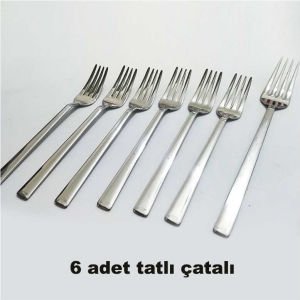 Lüks Çatal, Kaşık Takımı 36 Parça Düz Sade Paslanmaz Çelik Rostfrei Yemek Seti