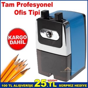 OFİS TİPİ BÜYÜK BOY KALEMTRAŞ MASAYA MONTE KOLLU KALEMTIRAŞ
