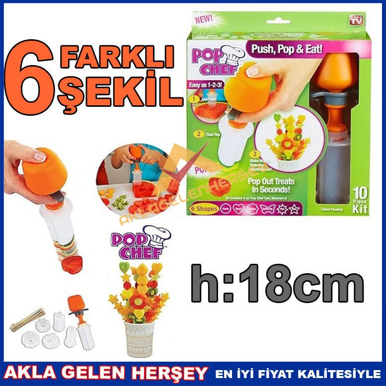 POP CHEF 10 PARÇA MEYVE SEBZE ŞEKİLLENDİRİCİ