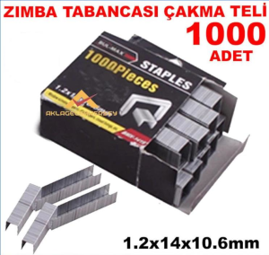 2 PAKET 2000 ADET MOBİLYACI EL ZIMBA TABANCASI TELİ 1.2x14x10.6mm