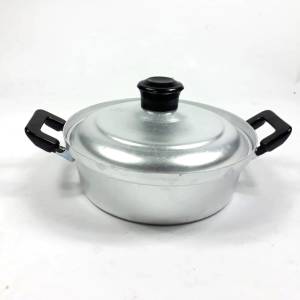 24 Cm Kapaklı Saplı Alüminyum Natural Tencere Yerli Üretim