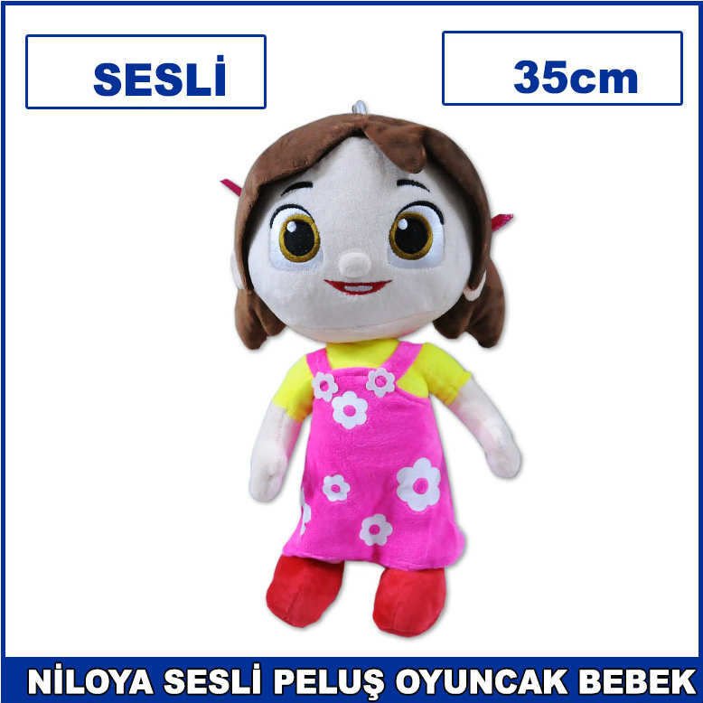 Niloya Sesli Oyuncak Peluş Bebek 35cm Kaliteli ve Dayanıklı - Yıkanabilir