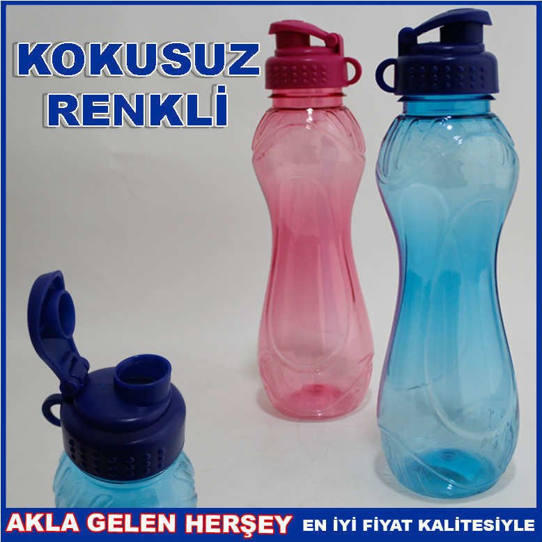 SIZDIRMAZ ÖZEL KAPAKLI ŞEFFAF İÇECEK MATARASI