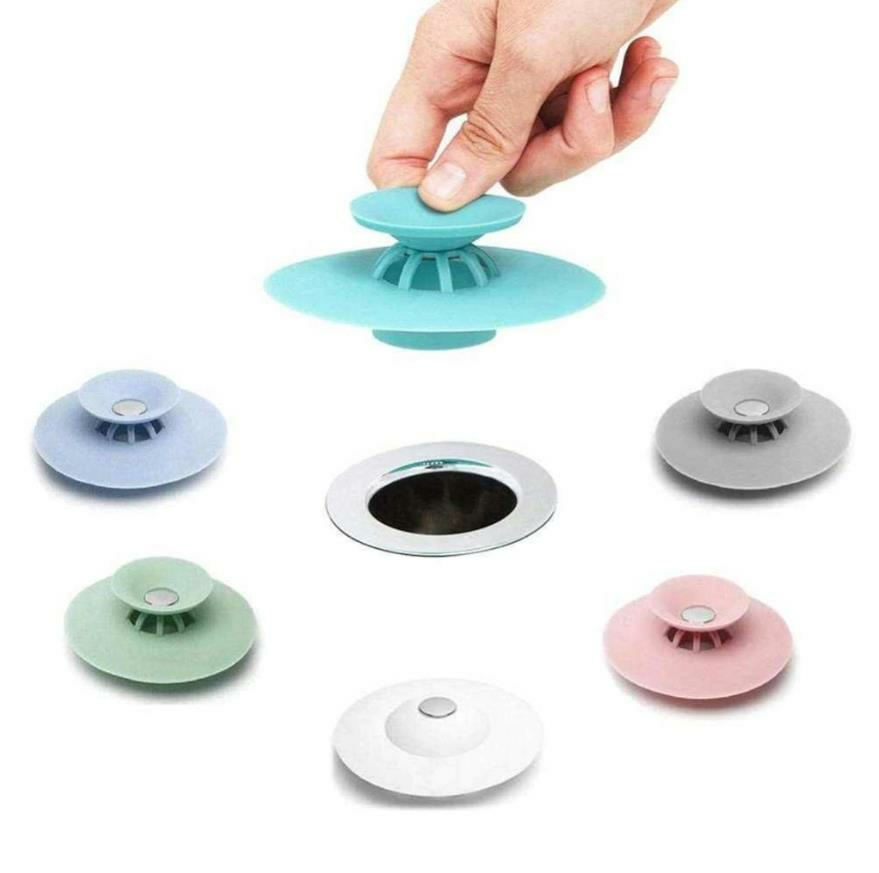 Silikon Sihirli Süzgeçli Tıkaç Silikon Lavabo Tıkacı Büyük Banyo Küvet Tıpası