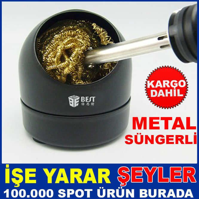 METAL SÜNGERLİ HAVYA UCU LEHİM TEMİZLEME STANDI