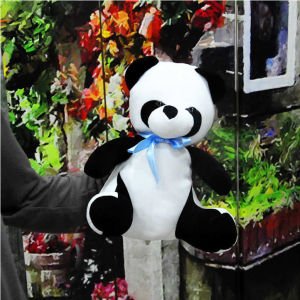 Sevgililer Gününe Özel Küçük Boy 33cm Oturan Peluş Panda Oyuncak