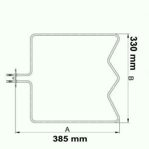 1200W Fırın Rezistansı 220V 330x385mm Yerli Üretim Sağlam Ve Kaliteli Yapı