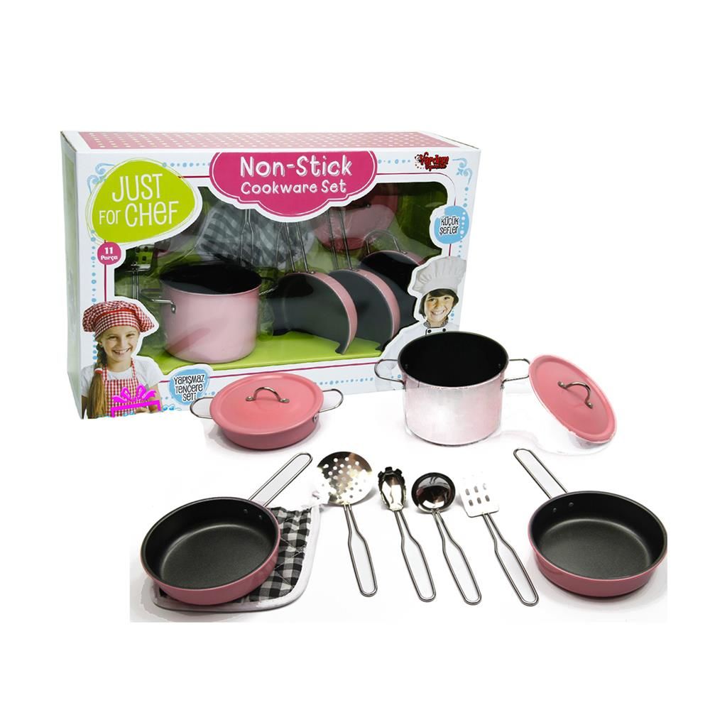 Emaye 11 Parça Yapışmaz Tencere Seti Oyuncak