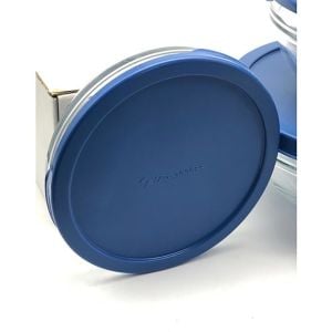 YUVARLAK PAŞABAHÇE CAM KASE SAKLAMA KABI, PLASTİK VAKUM KAPAKLI AĞIZ ÇAPI 20 CM, 1700 CC