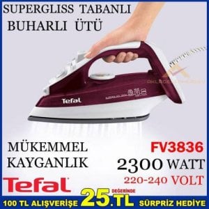 Tefal 3836 Seramik Tabanlı Buharlı 2300 Watt Ütü