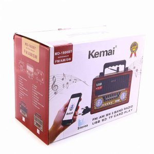 Meier M-111BT Nostaljik Usb-TfCard-Bluetooth Destekli FM Radyo Kırmızı 3 Band Müzik Kutusu