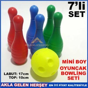 7 PARÇALI SET OYUNCAK BOWLİNG SETİ MİNİ BOY