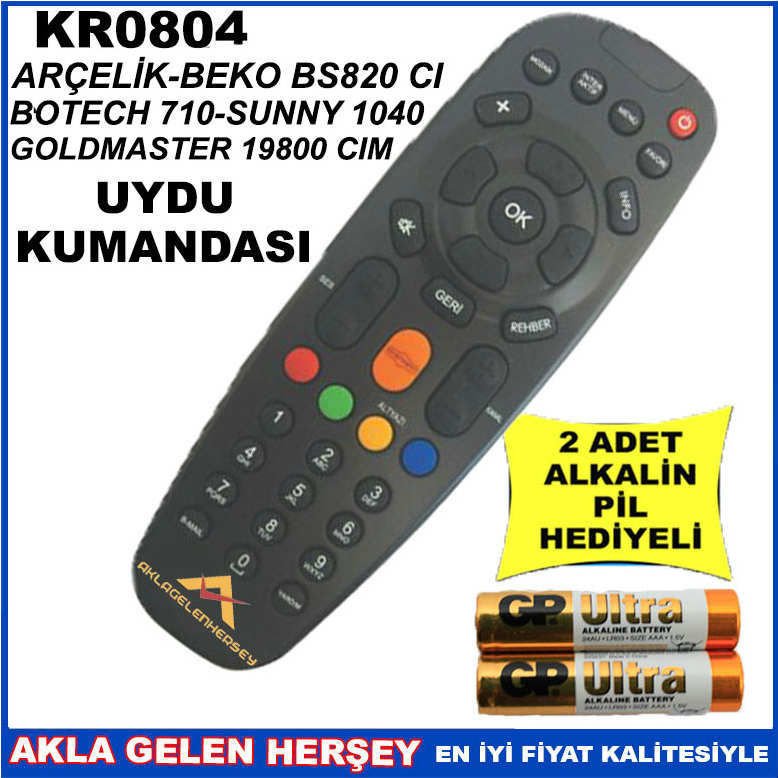 GOLDMASTER UYDU CİHAZI Receiver KUMANDASI KR0804