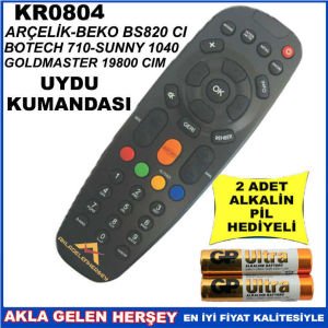 GOLDMASTER UYDU CİHAZI Receiver KUMANDASI KR0804