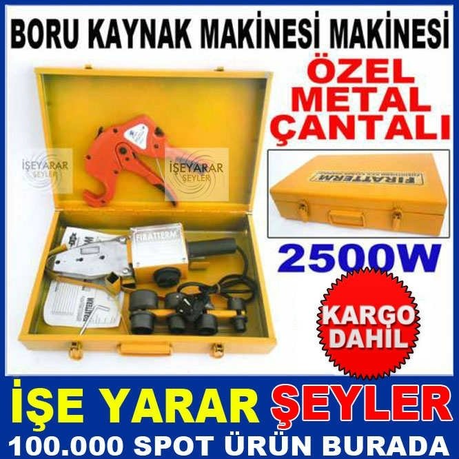 MAKAS DAHİL METAL ÇANTALI PVC BORU TESİSAT  KAYNAK MAKİNESİ SETİ