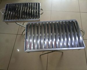 Galveniz Gövde Krom Oluklu60cm Sağlıklı Barbekü Seyyar Gril