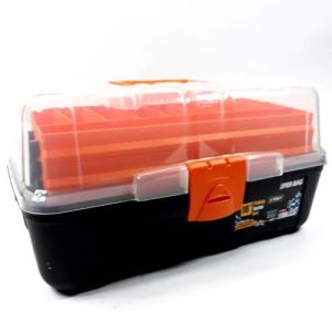 Şeffaf Kapaklı 16 İnc 4 Katlı Profesyonel 39x24cm Balıkçı Çantası