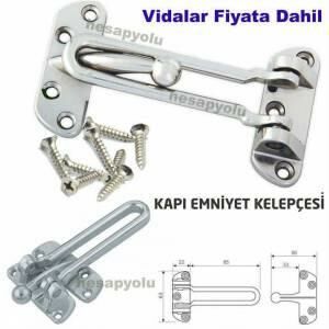 Krom Emniyet Kilidi tüm kapılara uygun kapı emniyeti 6vida DAHİL Çelik Kapı Emniyet Kelepçesi