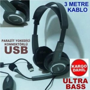 ÜYÜK BOY KULAKLIK ÇOK GÜÇLÜ ALIŞIK OLMADIĞINIZ BERRAK SES VE BASS, SADECE USB GİRİŞİYLE HEM KULAKLIK