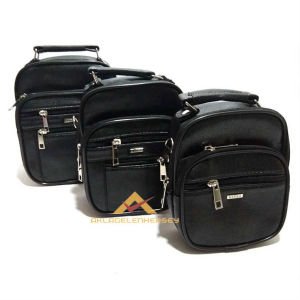 3lüSET FERMUARLI PU DERİ ERKEK ASKILI EL ÇANTASI