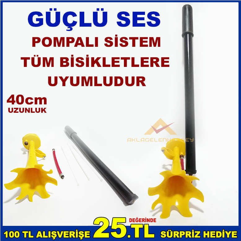 POMPALI SİSTEM HAVALI GÜÇLÜ BİSİKLET KORNASI