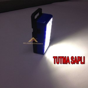 21SMD LEDLİ ŞARJLI TUTMA SAPLI 2 KADEME LED IŞIK AYARLI EL FENERİ