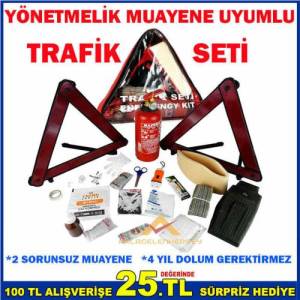 TRAFİK YÖNETMELİĞİNE UYGUN 15 PARÇA TRAFİK SETİ 