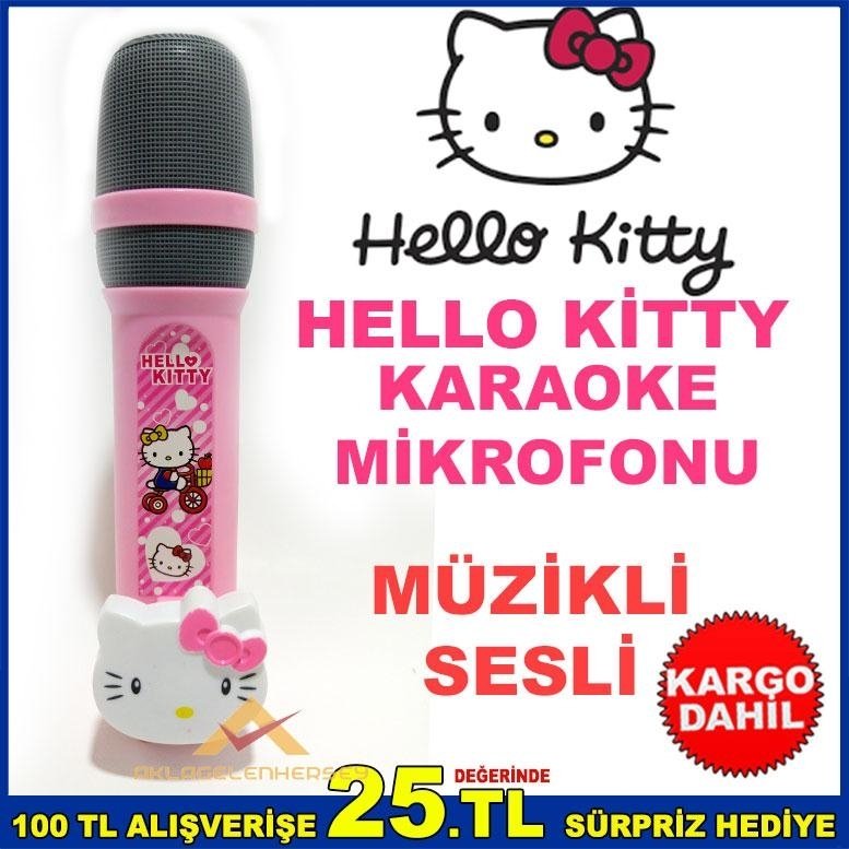 HELLO KİTTY MÜZİKLİ SESLİ KARAOKE MİKROFONU