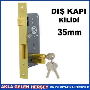 SİLİNDİRLİ GÖMME DIŞ KAPI KİLİDİ VE BAREL 35mm