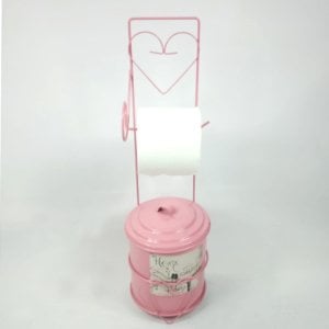 Metal Çöp Kovalı Portatif Ayaklı Ferforje Dekoratif Wc Kağıtlığı