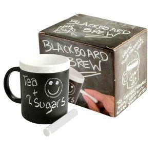 Tebeşirle Yazı Yazılan Kupa Bardak Blackboard Brew Üzerine Not Yazılan Kupa