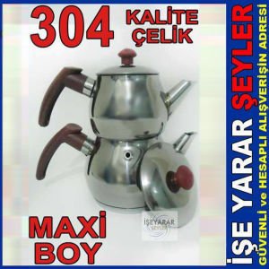 304 kalite paslanmaz çelik küre model mini çaydanlık seti 7bardak